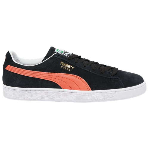 puma suede black and red