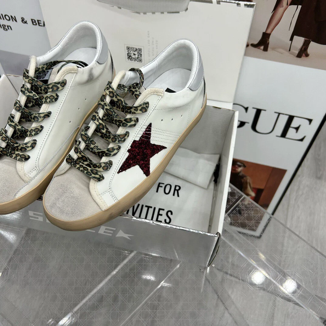 GOLDEN GOOSE Gol Goose scarpe donna nuove comode stringate piatte Ggdb retrò pelle sneaker uomo