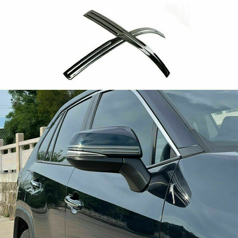 2P Accessories For Toyota Sienna 2021-2022 Black Side RearView Mirror Strip Trim