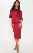 Pretty Little Thing Cape Dress Size 12 Brand New With Tags