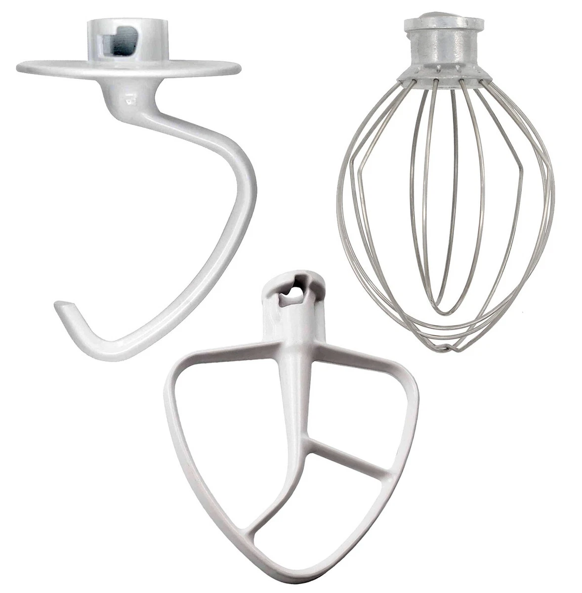 KitchenAid KSM75WH1 Mixer Dough Hook Flat Beater Wire Whip Set