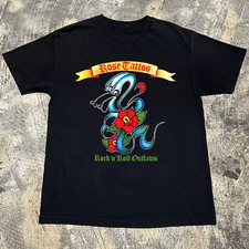 Rose Tattoo rock and roll outlaws Black All Size Gift Fan Shirt