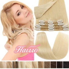 THICK Clip In Double Wefts Remy Human Hair Extensions Any Colour Double Drawn