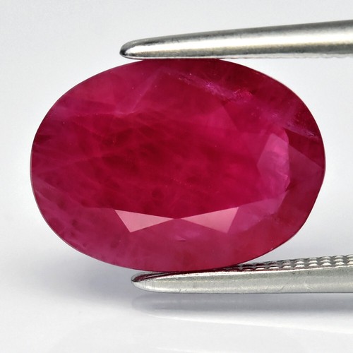 ๐ GLC 3.19ct Oval Purplish Red Ruby - Heated, Stunning Myanmar Gem