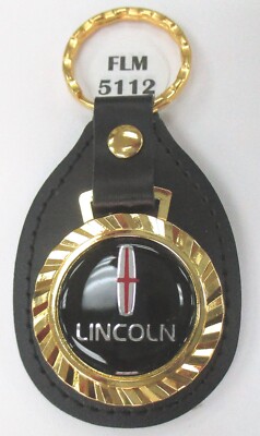 Black Lincoln Red Star MARK IV Leather 5112 Royal Classic Gold Tone Key Ring