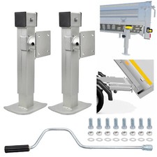 2X Stützen Set für Kipper und Hochlader PKW Anhänger Stützfuß Handkurbel 1350Kg