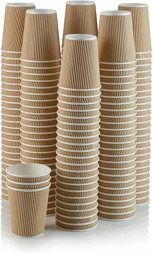 Tazas de café desechables tazas de papel tazas Kraft para bebidas calientes y frías tazas de venta - Imagen 2 de 16