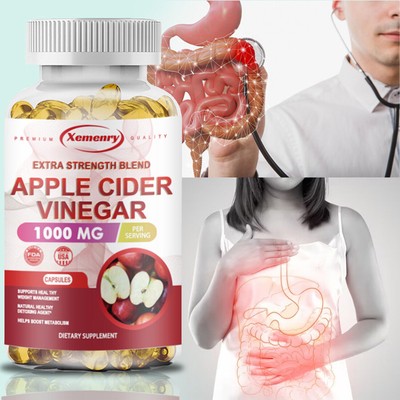 Apfelessig 1000mg - Detox, schnelle Reinigung zum Abnehmen, Appetitkontrolle