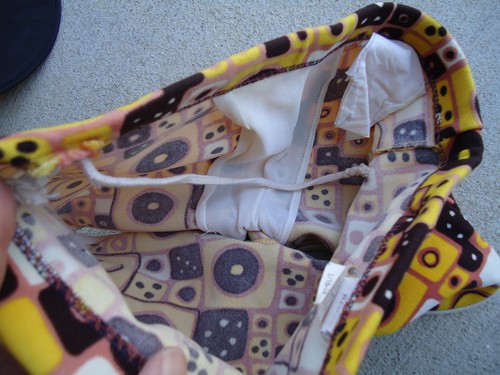 Vintage Boy's Swimsuit swimwear Gold and Brown - thick material from 1970's - Picture 7 of 7