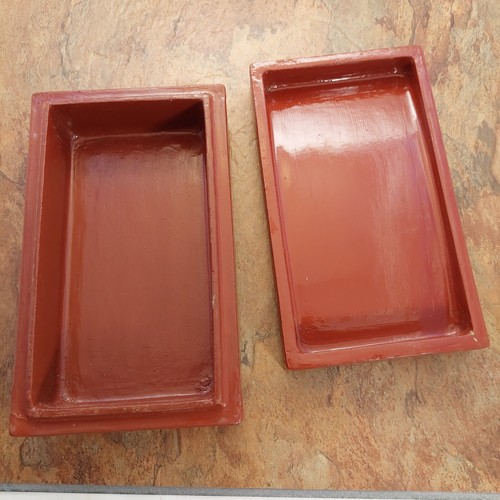 Scatola vintage asiatica birmana Betel noce Ku-Nan-Kan-Byat Birmania lacca arancione 7,7 - Foto 11 di 22