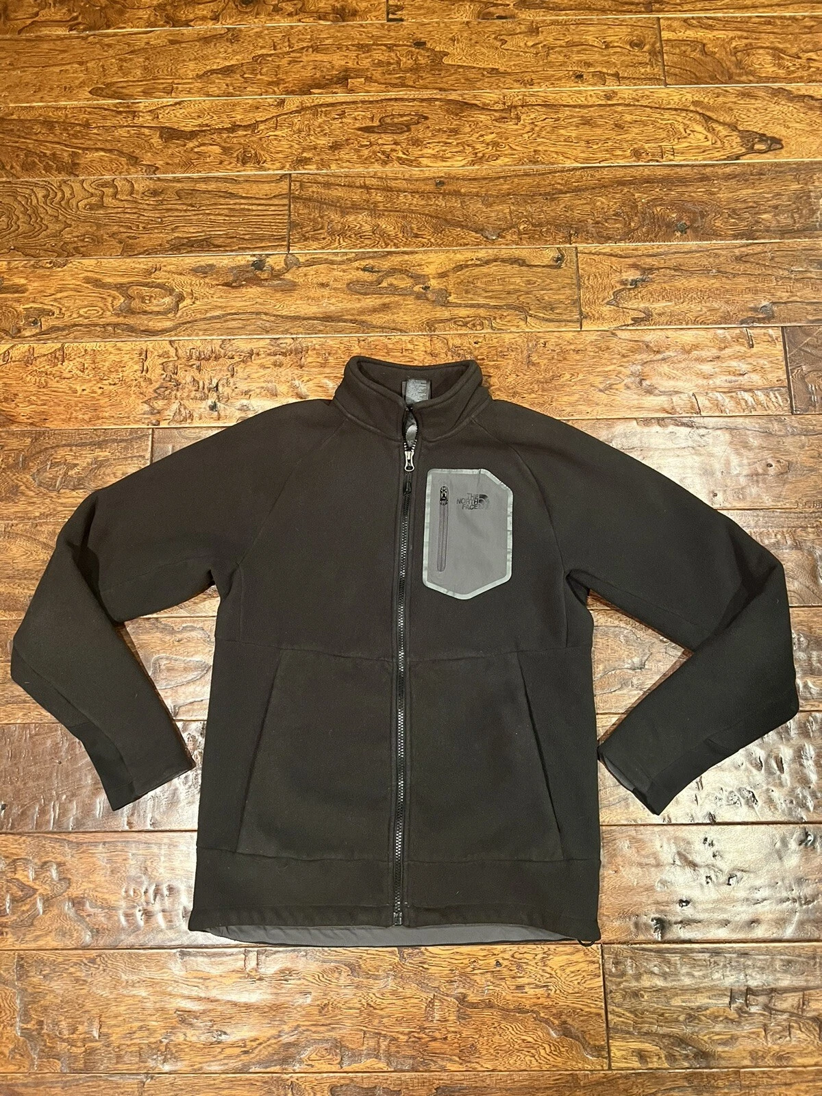 Mens The North Face Chimborazo A33X Gray Full Zip Fleece Jacket Sz S