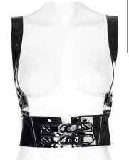 RARE Punk Rave Harness Vinyl Belt NWT DEADSTOCK Gothic Bondage Dark Academia 