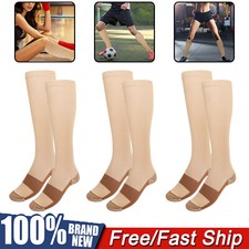 3 Pairs Copper Compression Socks 20-30mmHg Graduated Support Mens Womens S-XXL