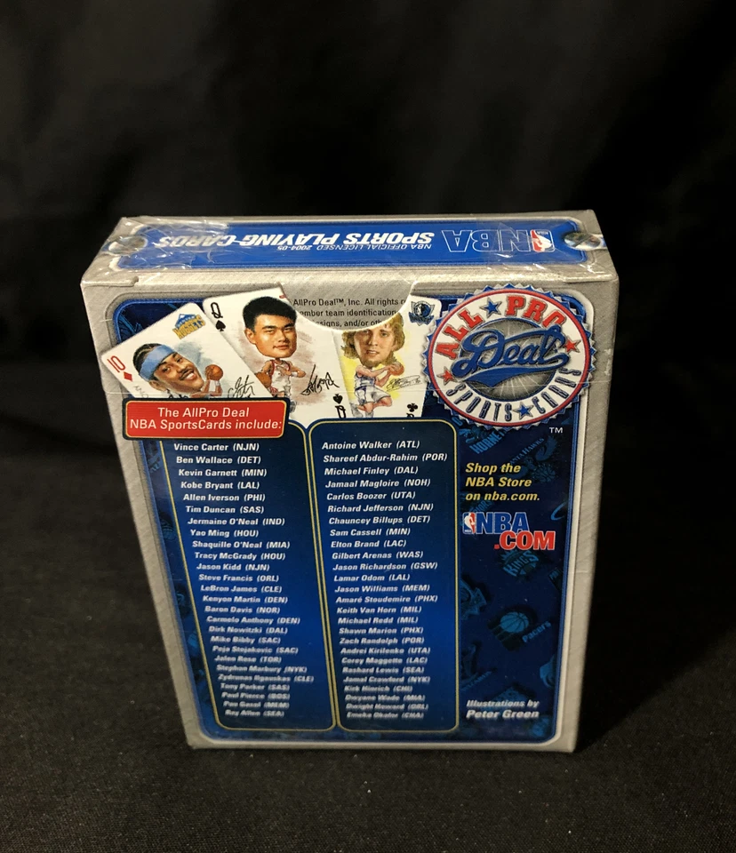 NBA 04-05 Sports PLAYING CARDS Deck Hand Painted Caricatures KOBE LEBRON SHAQ - Image 3 of 4