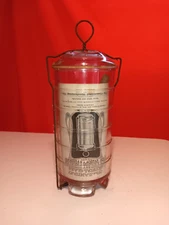 Antique The Sanitary Crystal Glass Ice Cream Freezer Consolidated Mfg CO 1899