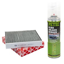 Innenraumfilter Febi 37114 + Klima Reiniger für BMW 1er 3er Touring 4 Coupe