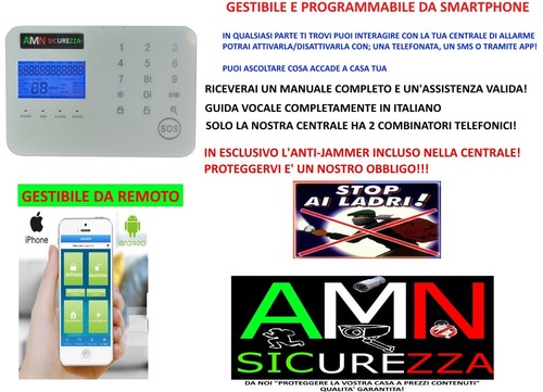 KIT ANTIFURTO ALLARME Per LA CASA TOUCH SCREEN SENZA FILI WIRELESS GSM JAMMER - Foto 3 di 3
