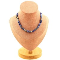 Steine Und MinéRaux. Halskette 20 Perlen Lapislazuli Du Pakistan. Kette IN Caie