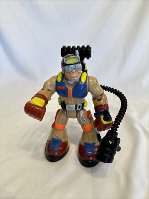 Rescue Heroes Wildlife Team Fisher Price Mattel 6''Rock Miner 2002  AS IS