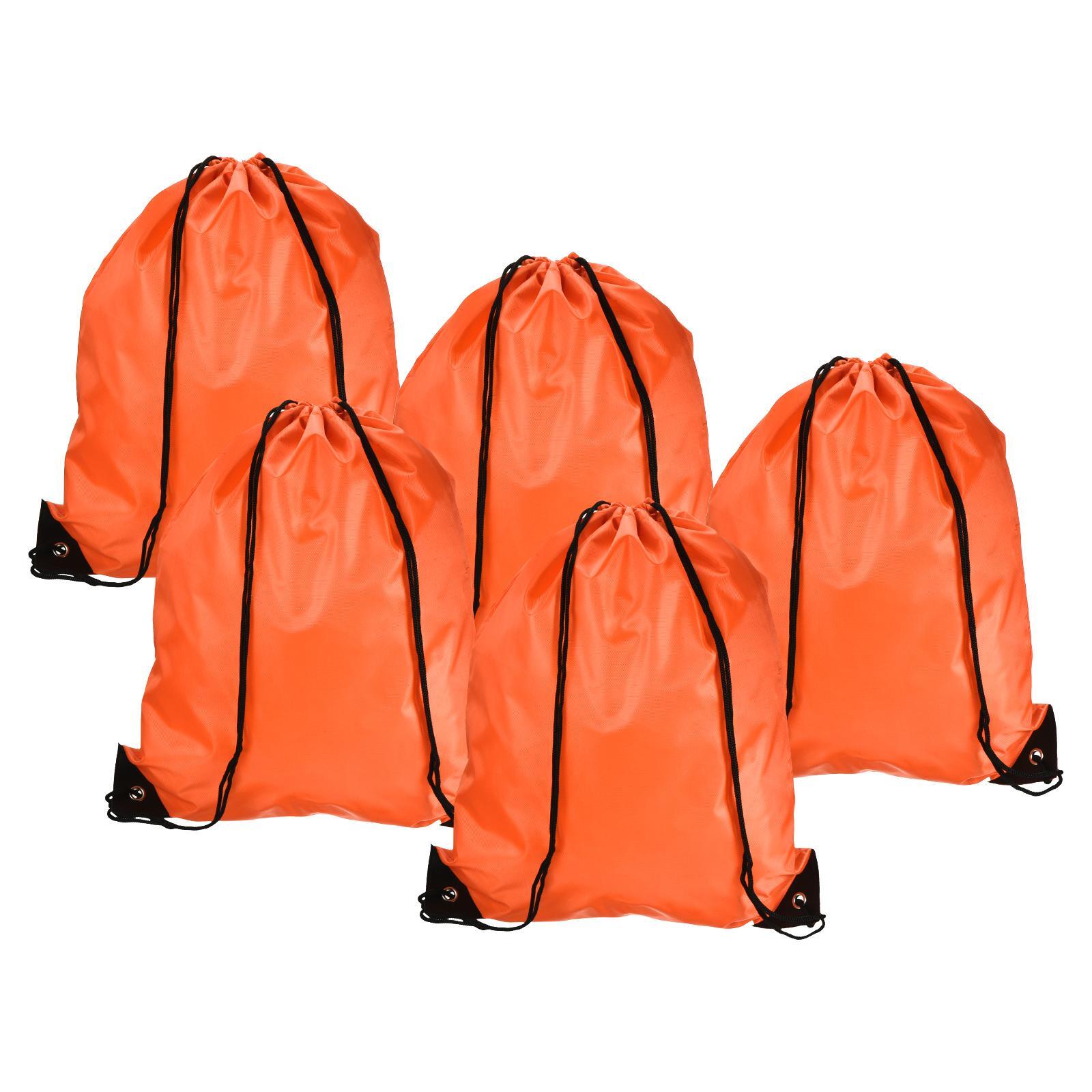 42x34cm Nylon Cordón Bolsa 10pzs Cincha Mochila Saco para Deportes, Naranja