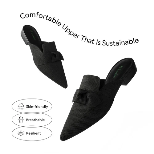 Damen Spitz zulaufende Pantolette Flache Schuhe Leicht Bequem Slipper Flache Schuhe - Bild 3 von 31