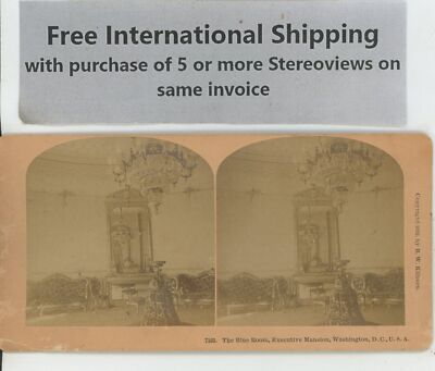 Blue Room White House Washington DC Kilburn USA Stereoview