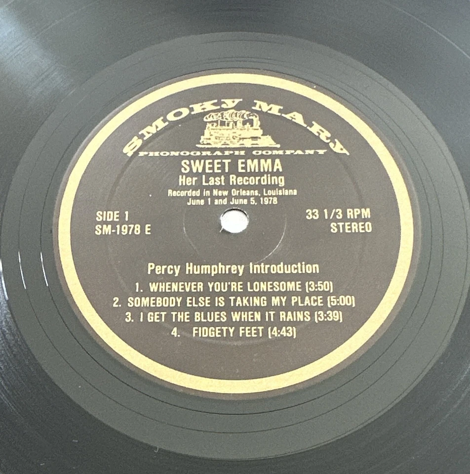 Sweet Emma  Her Last Recording Lp Vinyl Record Jazz Ex / Nm Condition - Image 4 of 4