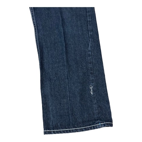 Coogi Wide Leg Jeans Women Size 16 (28x28) Blue Denim Embroidered Stitched - Picture 3 of 8