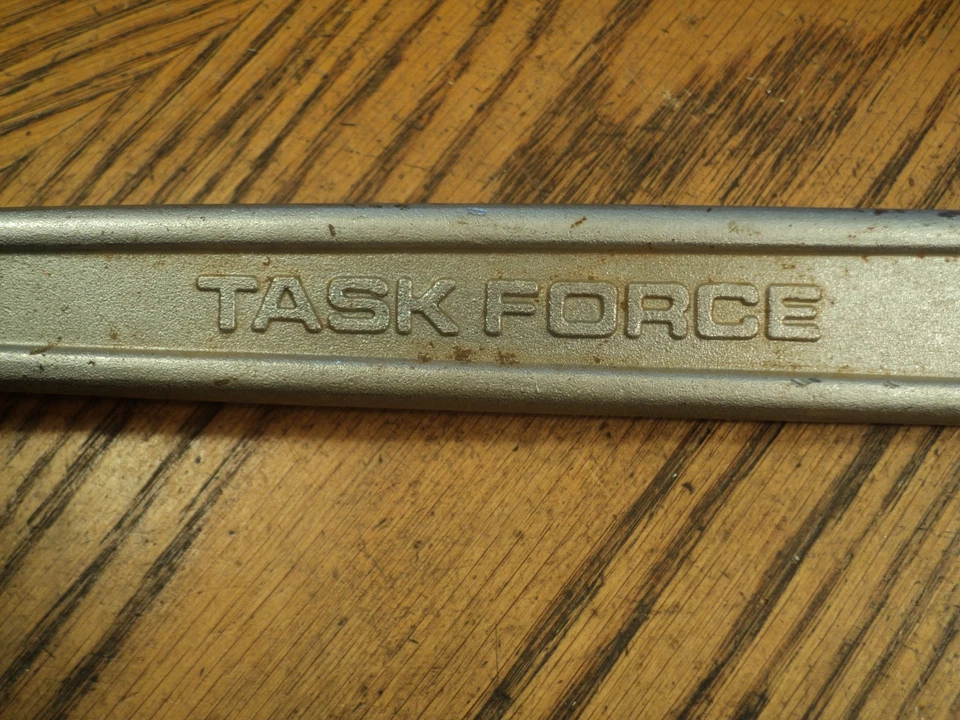 Vintage Task Force Adjustable Wrench Tool w/Measured Jaw in English & Metric 12" - Image 2 of 4