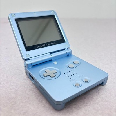 Nintendo Game Boy Advance SP Pearl BlueMain unit only | eBay