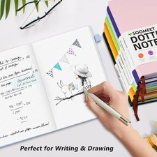 A5 Bullet Dotted Journal Notebook Hardcover Writing 100 Gsm Thick Paper Diary
