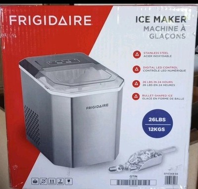 Frigidaire EFIC149 SS 26 lb Countertop Ice Maker   Stainless Steel