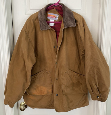 VTG Winchester Men s Size L Flannel Lined Canvas Chore Hunting Jacket Fair Cond.