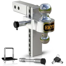 2" Receiver Adjustable Drop Hitch - 8" Drop/Rise Heavy Duty Tow Ball Mount