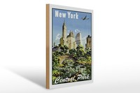 Holzschild Reise 30X40 Cm New York Central Park Deko Schild