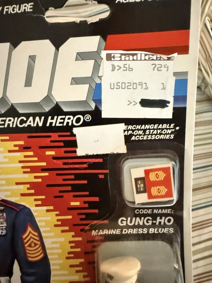 G.I. Joe A Real American Hero Gung-Ho (Vestido Marinho Azul) Hasbro 1987 Novo Selo - Imagem 3 de 4