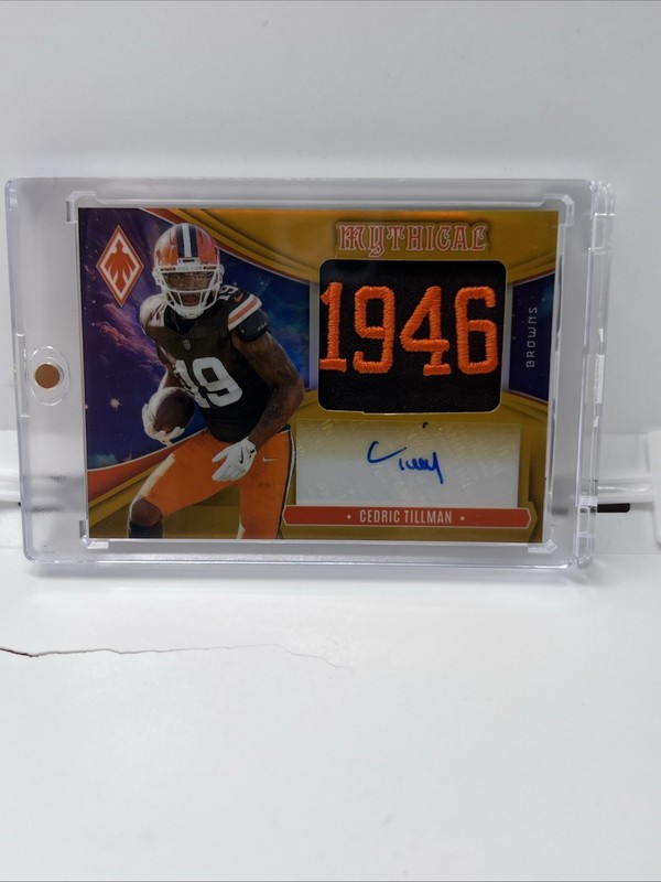 2025 Cedric Tillman Phoenix GOLD Mythical /10 Patch Auto #MMA-CTN Browns SSP!