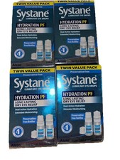  4 Pack Systane Hydration PF Dry Eye Relief Twin Pack Ex 05/2027 No Preservs. 