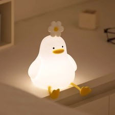 Duck - Shaped Soft Night Light Cute Silicone Lamp Cartoon Adorable Decor Gift