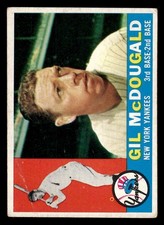 1960 Topps #247 Gil McDougald - VG-VGEX(Surface Wrinkles) *TedsCardShack*