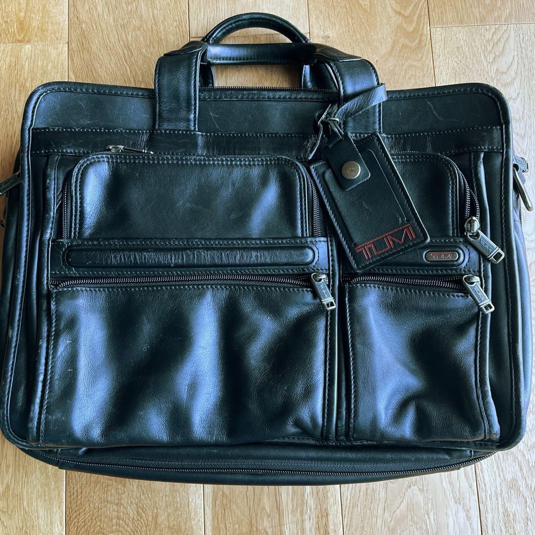 TUMI Briefcase 96141D4 Expandable Genuine Nappa Leather