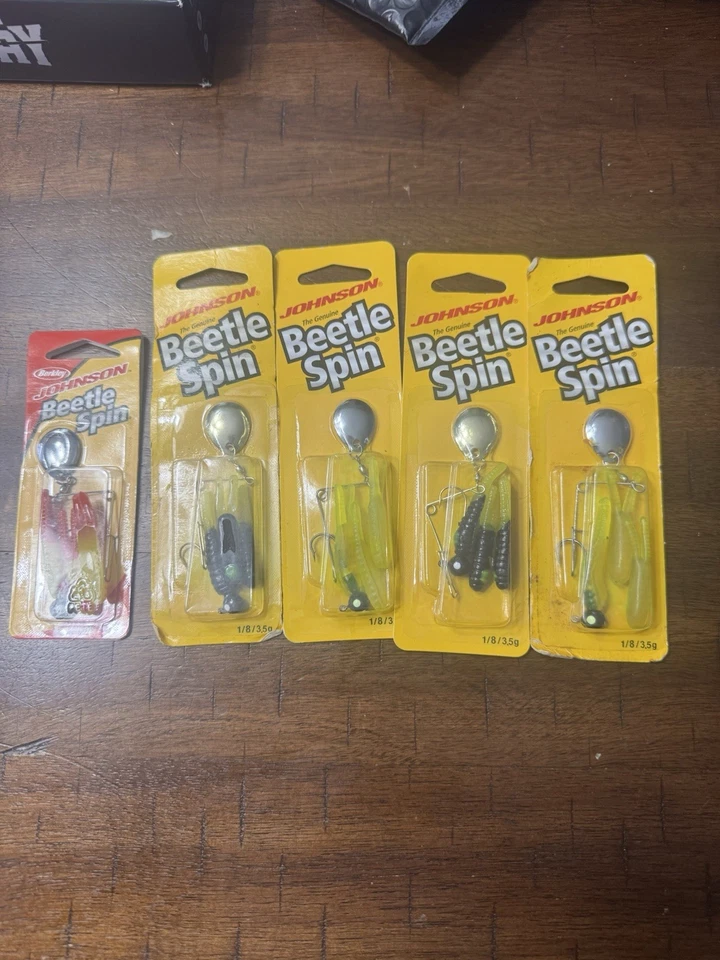 Johnson Beetle Spin BSVP 1/8 унции Несколько цветов лот из 5 новый - Изображение 3 из 3