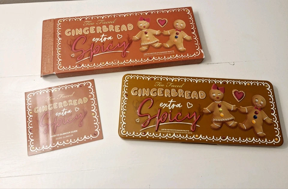 Too Faced Gingerbread Extra Spicy Eyeshadow Palette Full Size 18 Shades Rare UK - Image 3 of 4