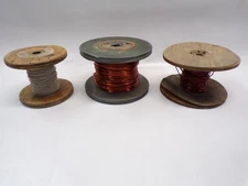 (3) Vintage Spools of Wire - General Electric Formex Magnet Wire + Small Gauge