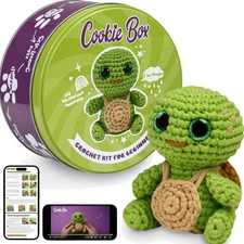 Crochet Kit for Beginners - Learn to Craft Amigurumi Stuffed Animals - Knitti...