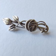 Carrick jewellery sterling silver Glasgow Rose brooch