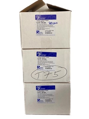 (70) GENESEE GenClone 75.0cm2 TC-Treated Cell Culture Flasks Vented Cap 25-209