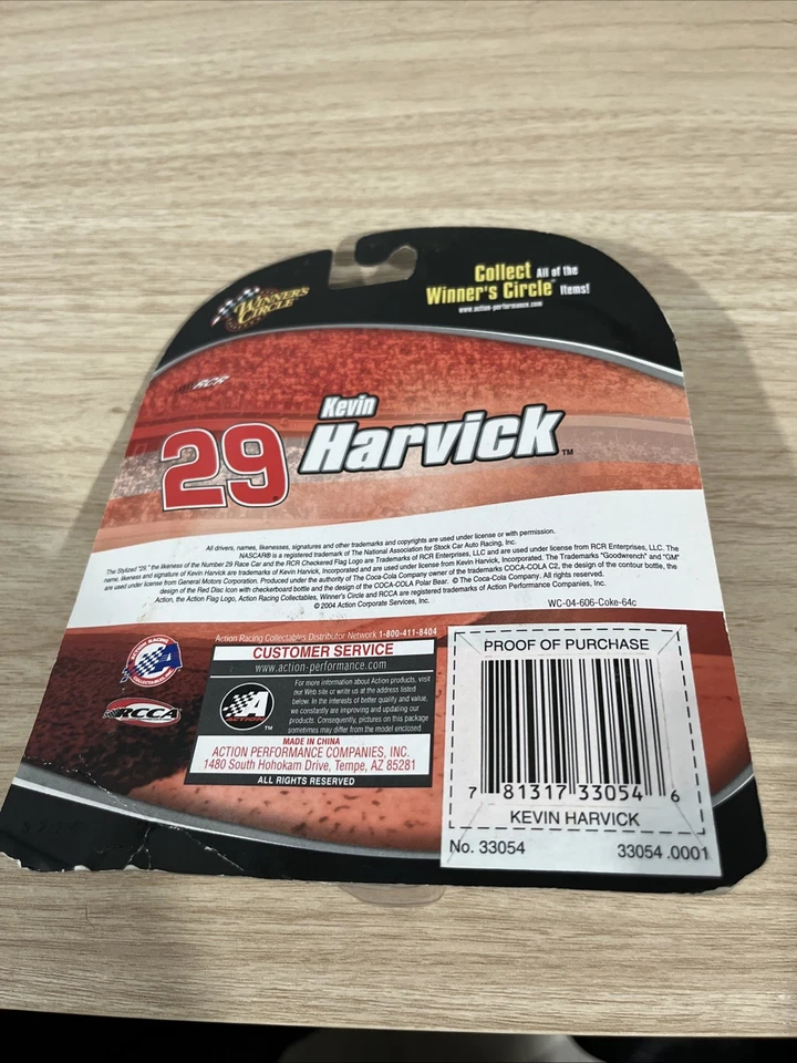 2004 Winner's Circle Kevin Harvick #29 Coca Cola C2 Car 1:64 - New & Sealed - Image 2 of 2