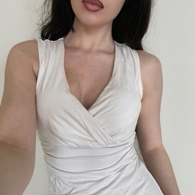White Babydoll Tank Top Size Small Coquette Fairy Cottage Basic Milkamid Y2K