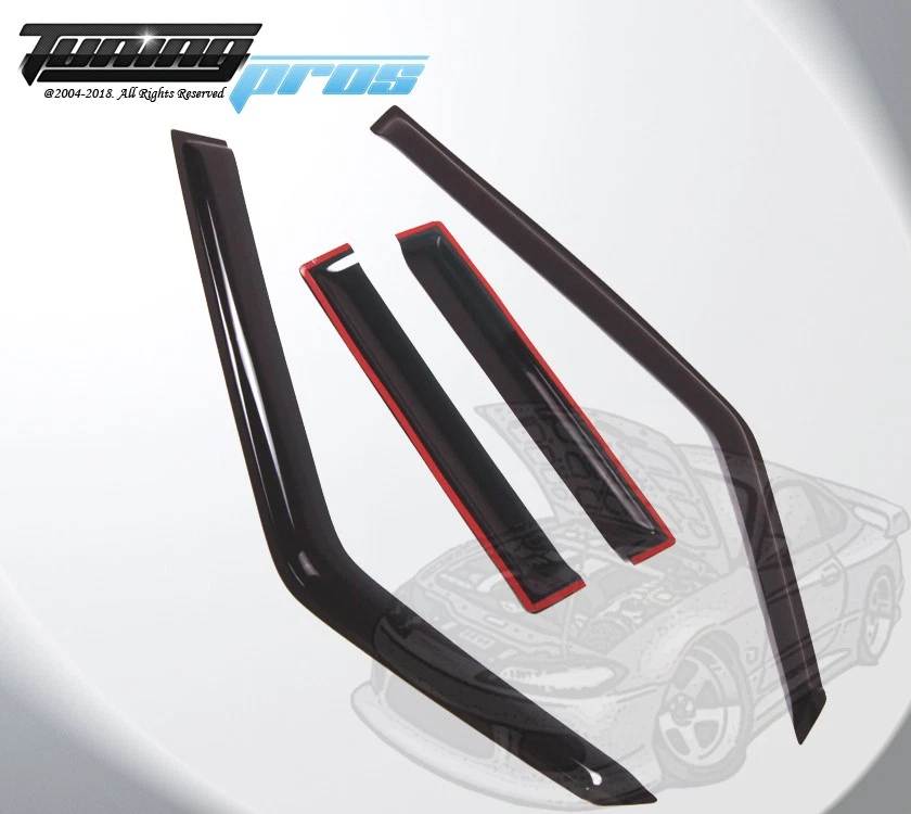 Juego de 4 viseras protectoras de lluvia para ventana de humo para Mitsubishi Montero 1992-2000 Foto 3 de 4